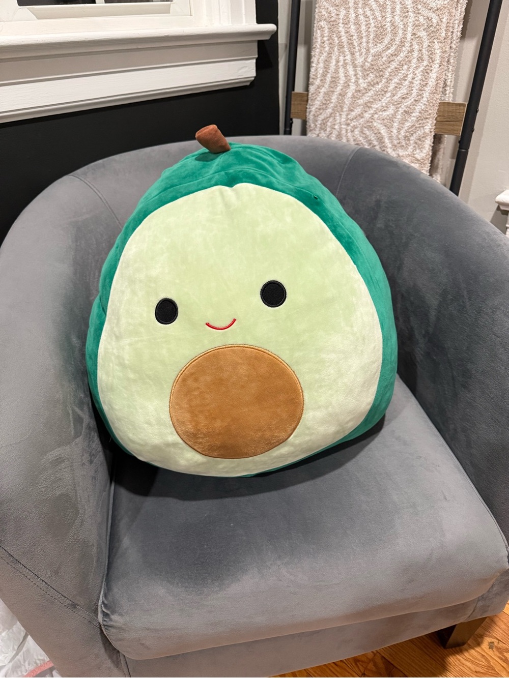 Squishmallows Plush Avocado Pillow - Green, Cream, Brown